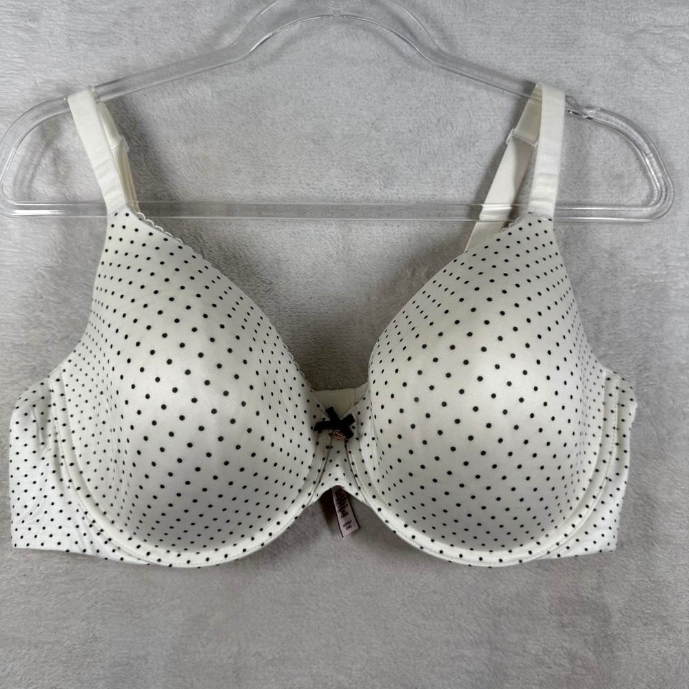 Victoria's Secret Body By Victoria Lined Perfect Coverage Bra 40DD Polka Dot